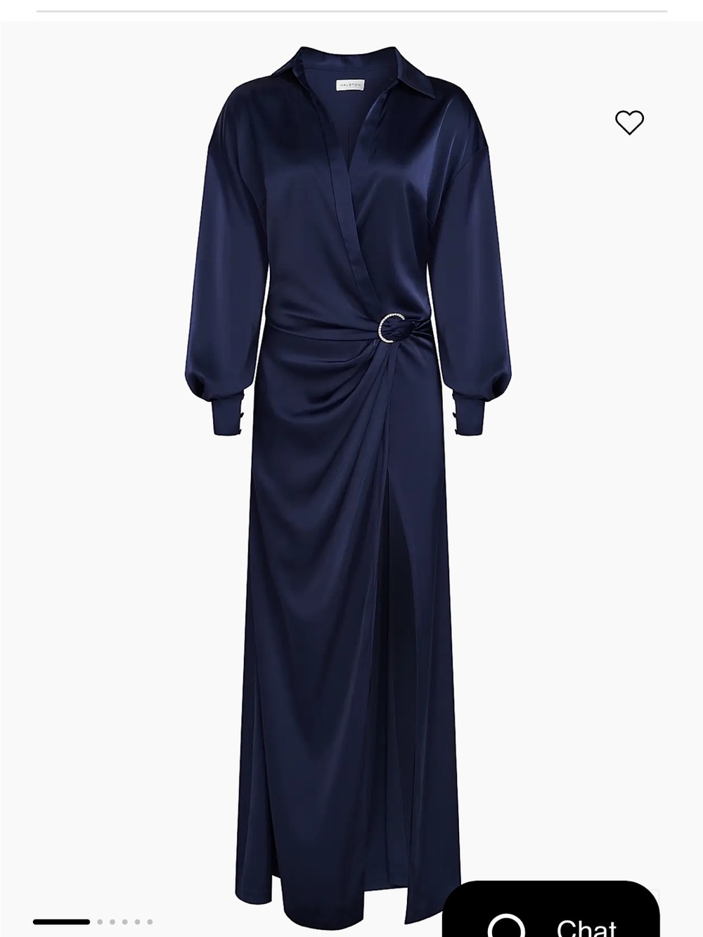 Ladies Halston Ivon Navy Evening Gown